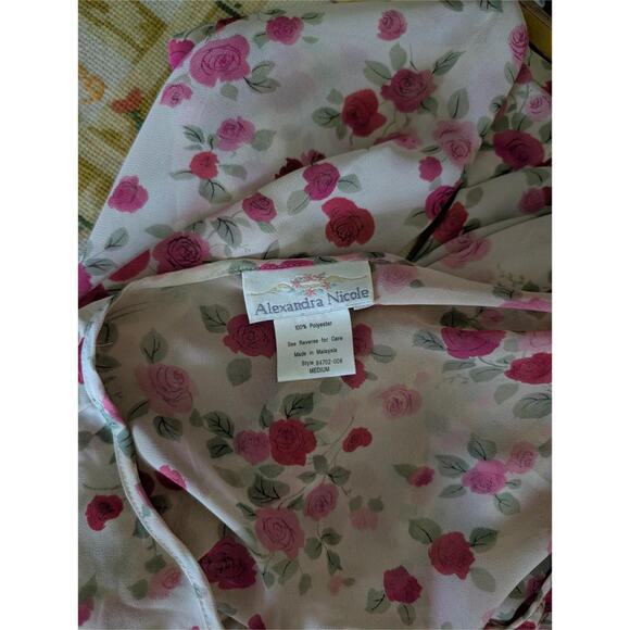 Y2k/2000s Amanda Nicole Sheer Floral Blouse - Picture 4 of 4